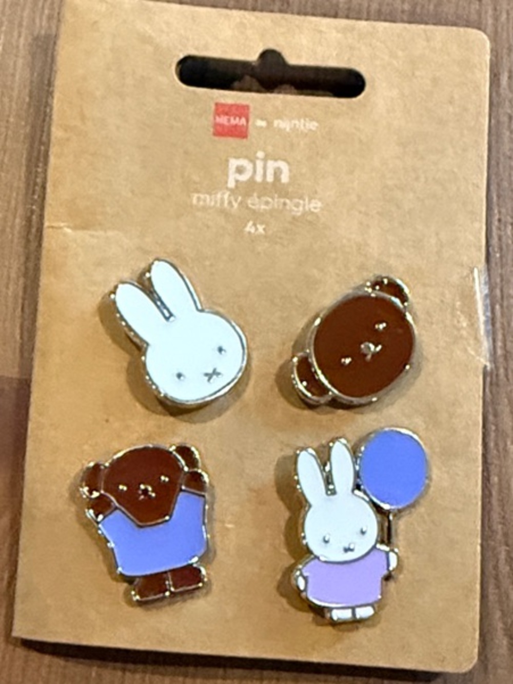 NEW IN BOX: Miffy Enamel Pin Set with Miffy and her friend Boris (set of 4)